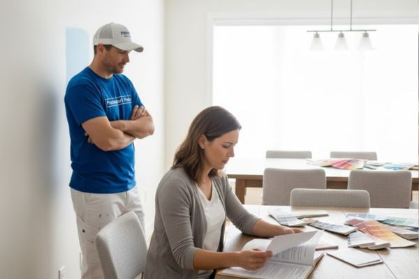 A-homeowner-reviews-paint-options-with-a-professional-painter-during-an-interior-painting-consultation