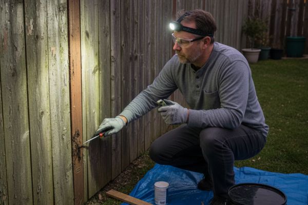 inspecting-th-e-fence-before-painting